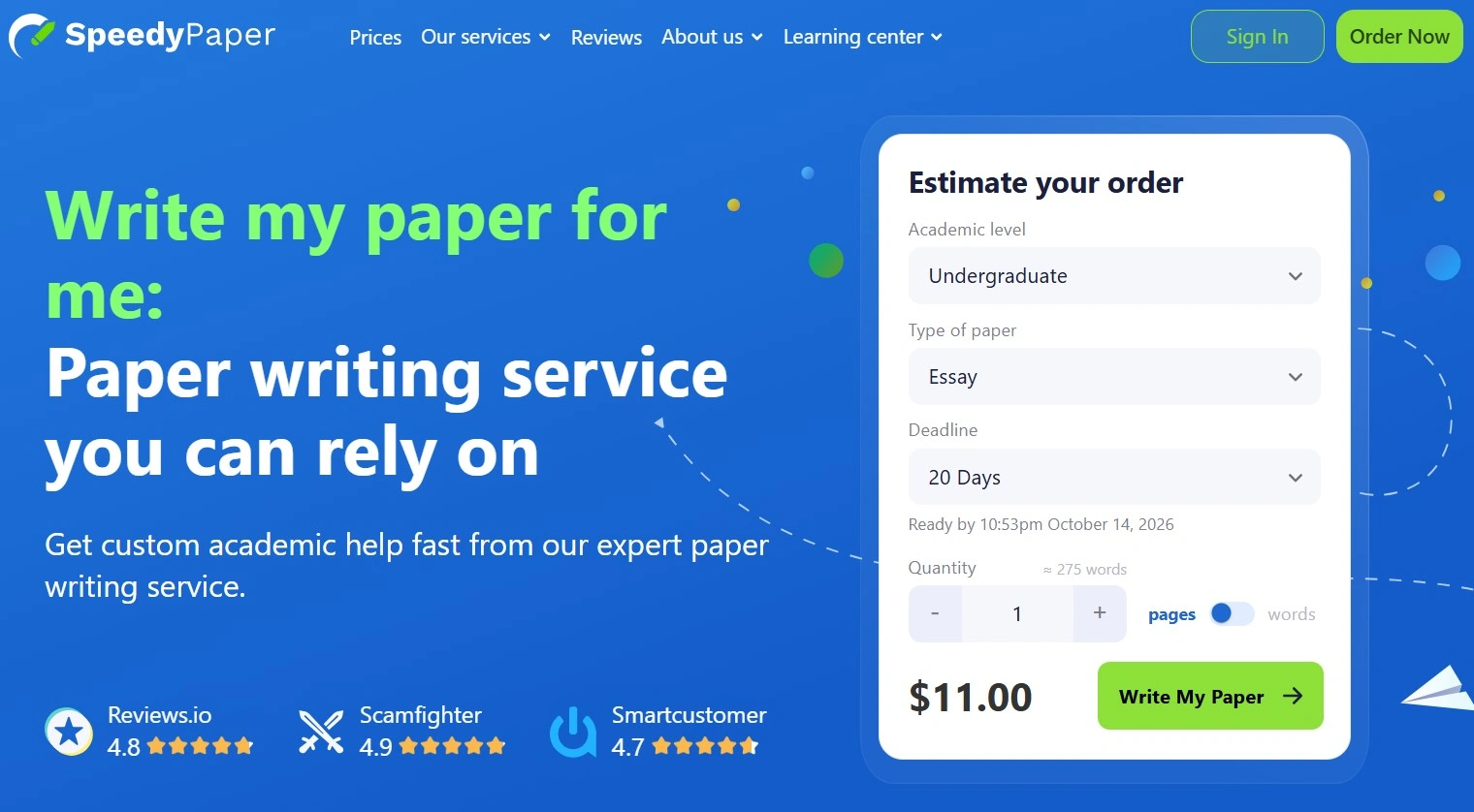SpeedyPaper review